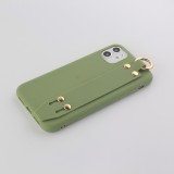 Hülle iPhone 11 - Silikon Mat Strap grün