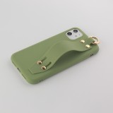 Coque iPhone 11 - Silicone Mat Strap - Vert