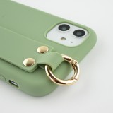 Coque iPhone 11 - Silicone Mat Strap - Vert