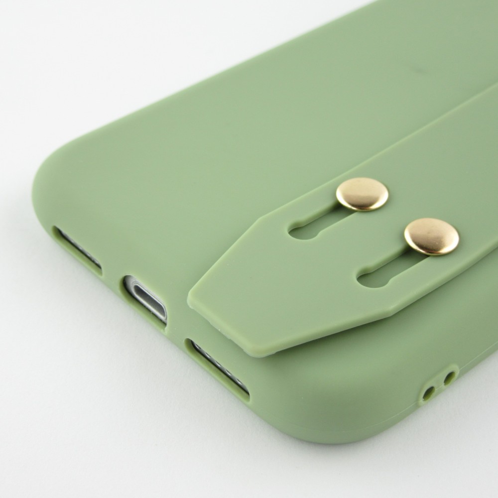 Coque iPhone 11 - Silicone Mat Strap - Vert