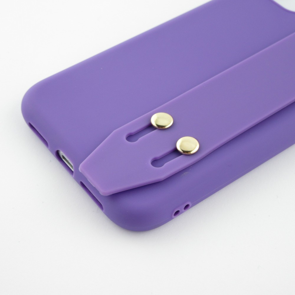 Coque iPhone 11 - Silicone Mat Strap - Violet