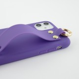 Hülle iPhone 11 - Silikon Mat Strap - Violett