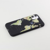 Coque iPhone 12 / 12 Pro - Silicone Mat Travel - Noir