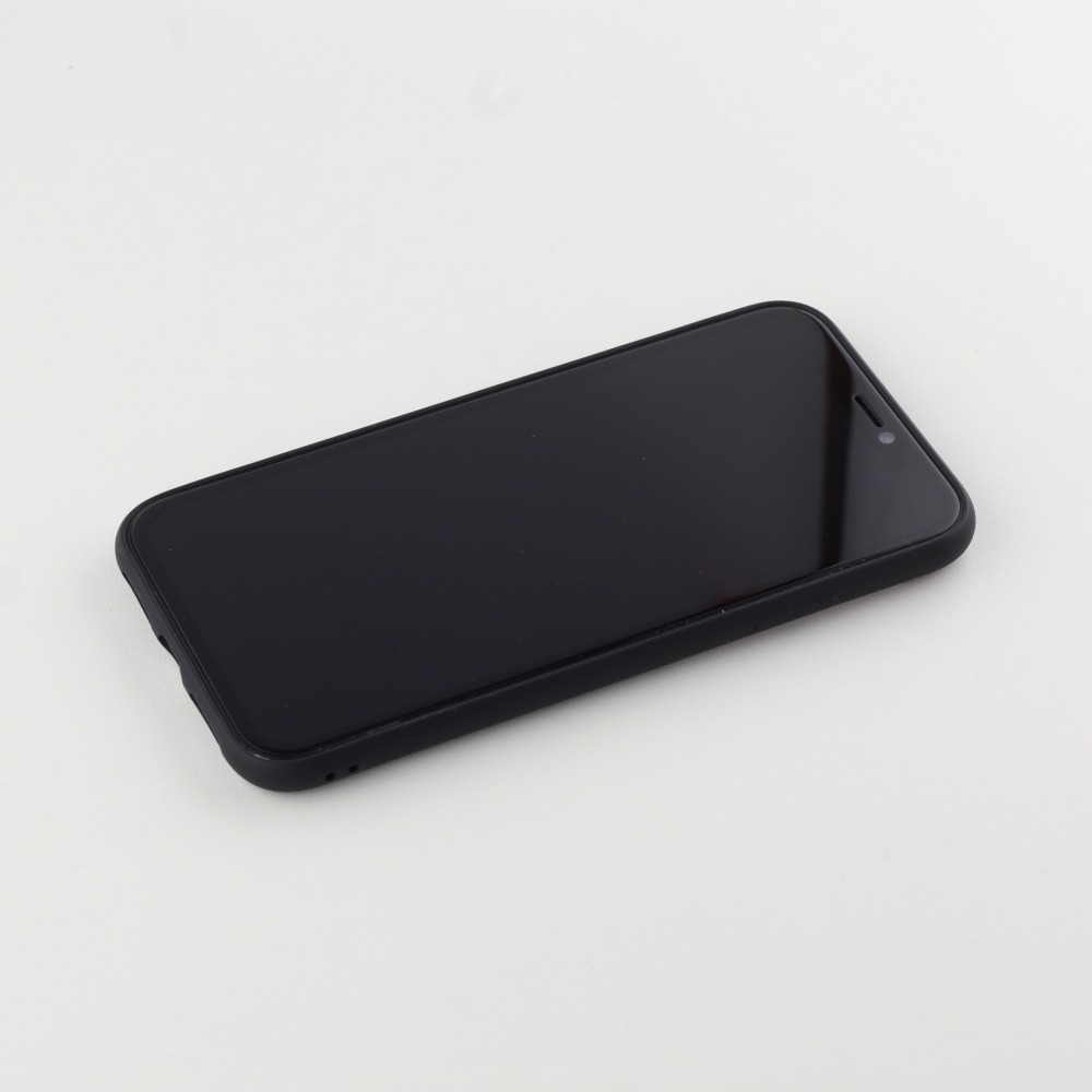 Coque iPhone 12 / 12 Pro - Silicone Mat Travel - Noir
