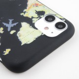Coque iPhone 12 mini - Silicone Mat Travel - Noir