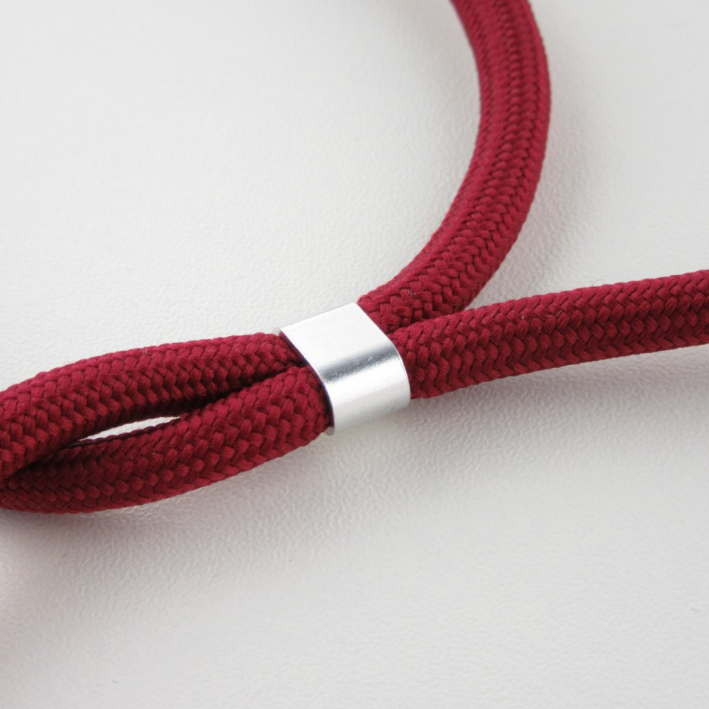 Hülle iPhone 11 - Silikon Matte mit Seil - Rot