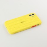 Hülle iPhone 11 - Silicone Mat mit Löchern - Gelb