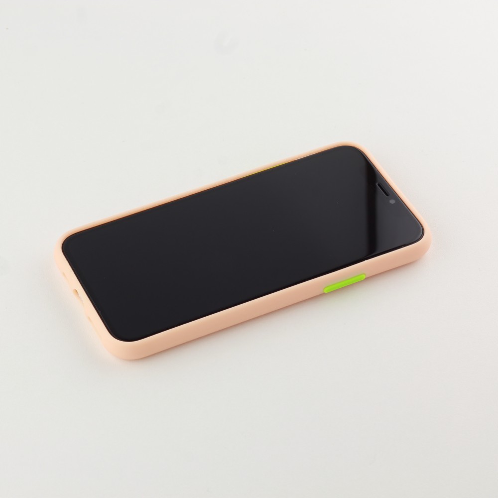 Coque iPhone 11 - Silicone Mat avec trous - Rose