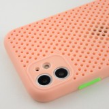 Coque iPhone 11 - Silicone Mat avec trous - Rose