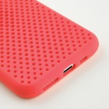 Hülle iPhone 11 - Silicone Mat mit Löchern - Rot