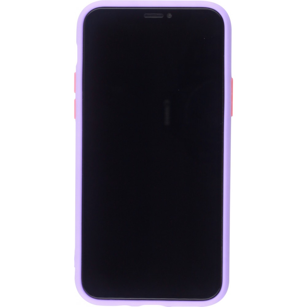 Hülle iPhone 11 - Silicone Mat mit Löchern - Violett