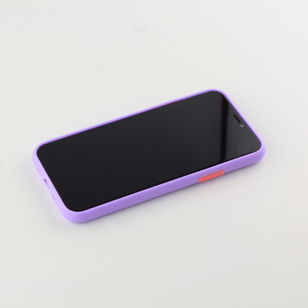 Hülle iPhone 11 - Silicone Mat mit Löchern - Violett