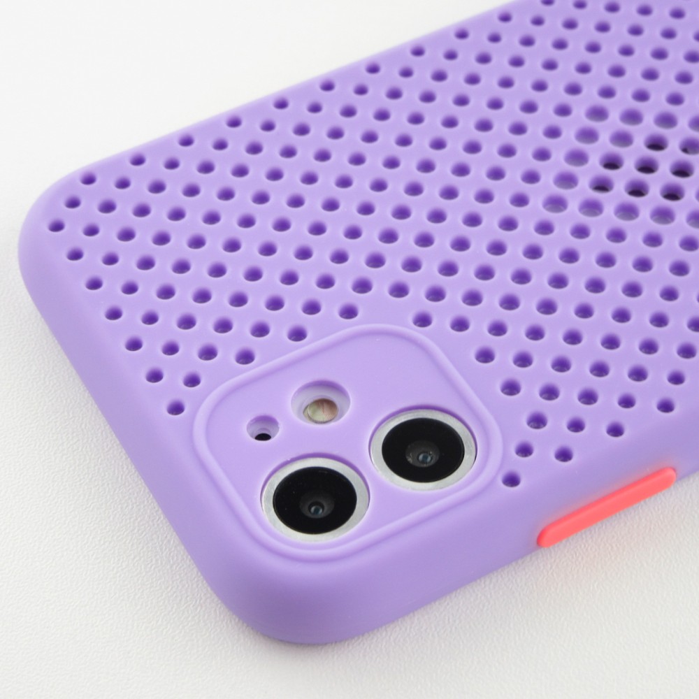Hülle iPhone 11 - Silicone Mat mit Löchern - Violett