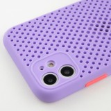 Hülle iPhone 11 - Silicone Mat mit Löchern - Violett