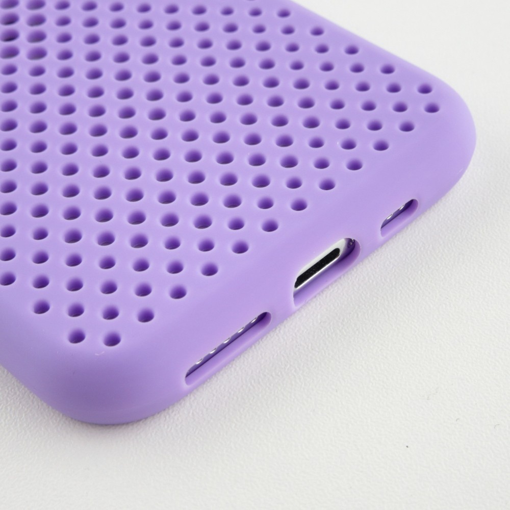 Hülle iPhone 11 - Silicone Mat mit Löchern - Violett
