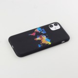 Coque iPhone 11 - Silicone Mat colorful map