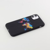 Coque iPhone 12 mini - Silicone Mat colorful map