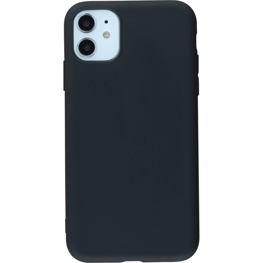 Hülle iPhone 11 - Silicone Mat - Schwarz