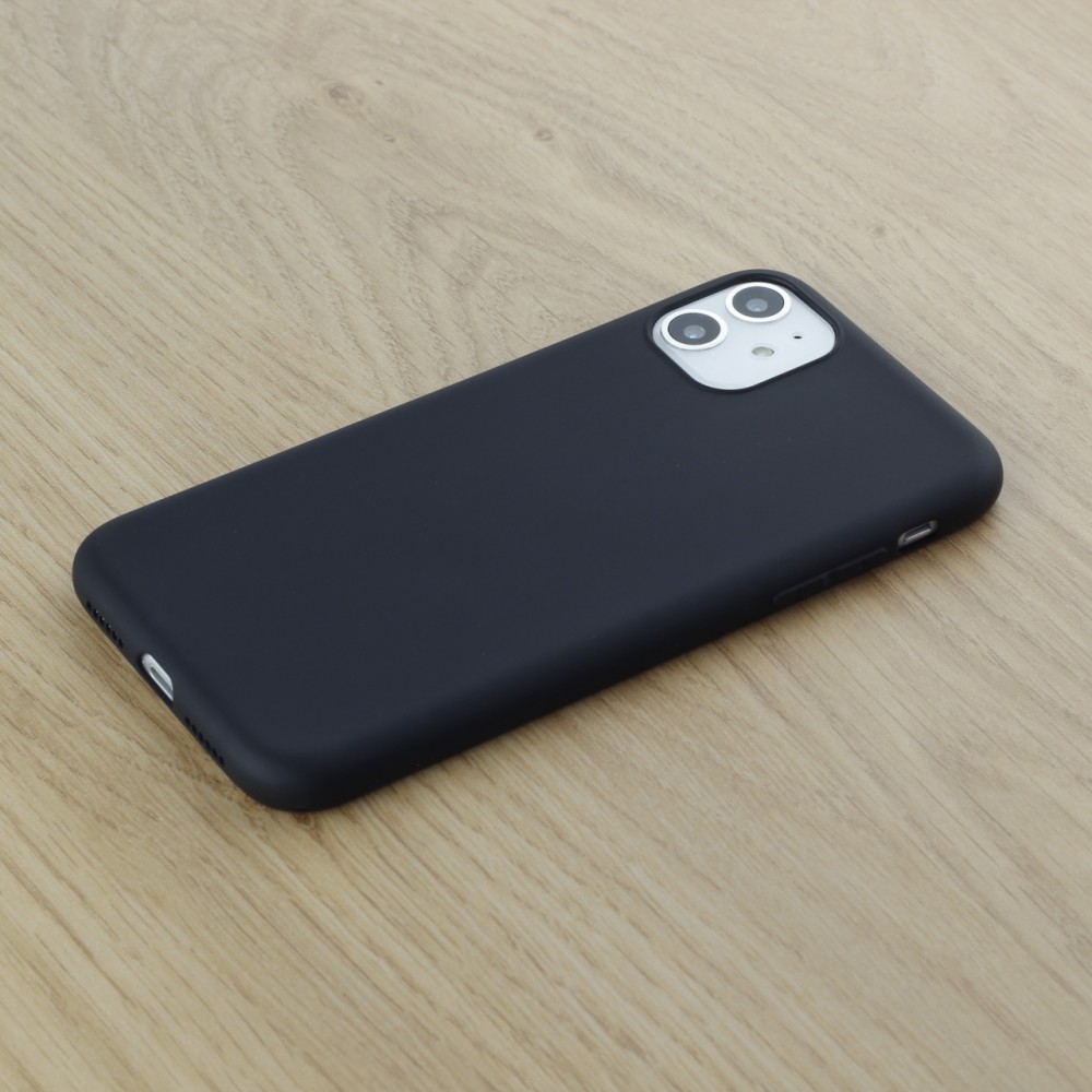 Coque iPhone X / Xs - Silicone Mat - Noir