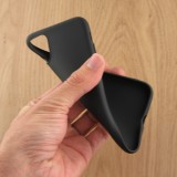 Coque iPhone X / Xs - Silicone Mat - Noir