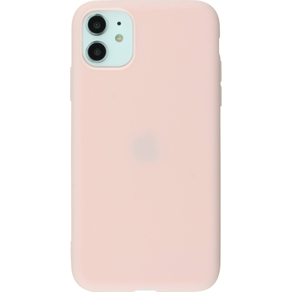 Coque iPhone X / Xs - Silicone Mat - Rose clair