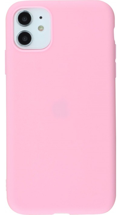 Hülle iPhone 11 - Silicone Mat - Dunkelrosa