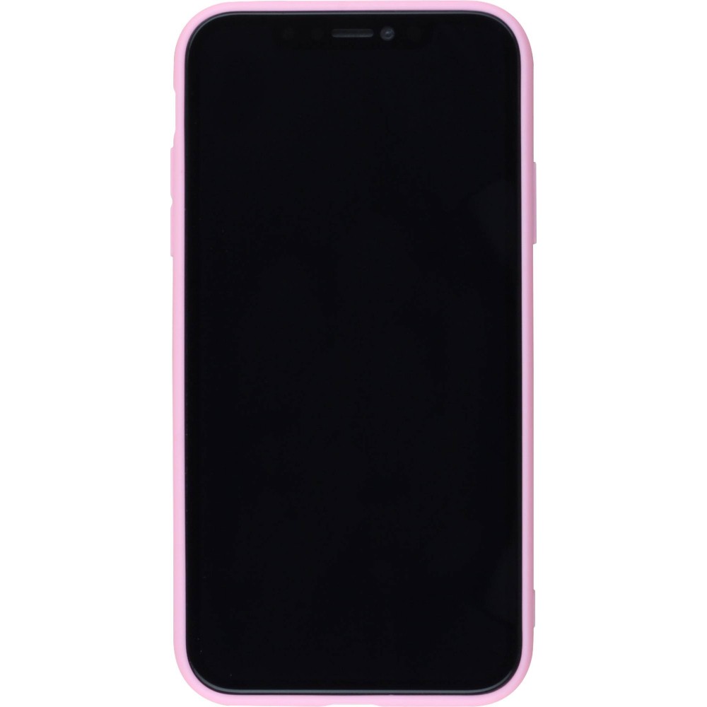 Hülle iPhone 11 - Silicone Mat - Dunkelrosa