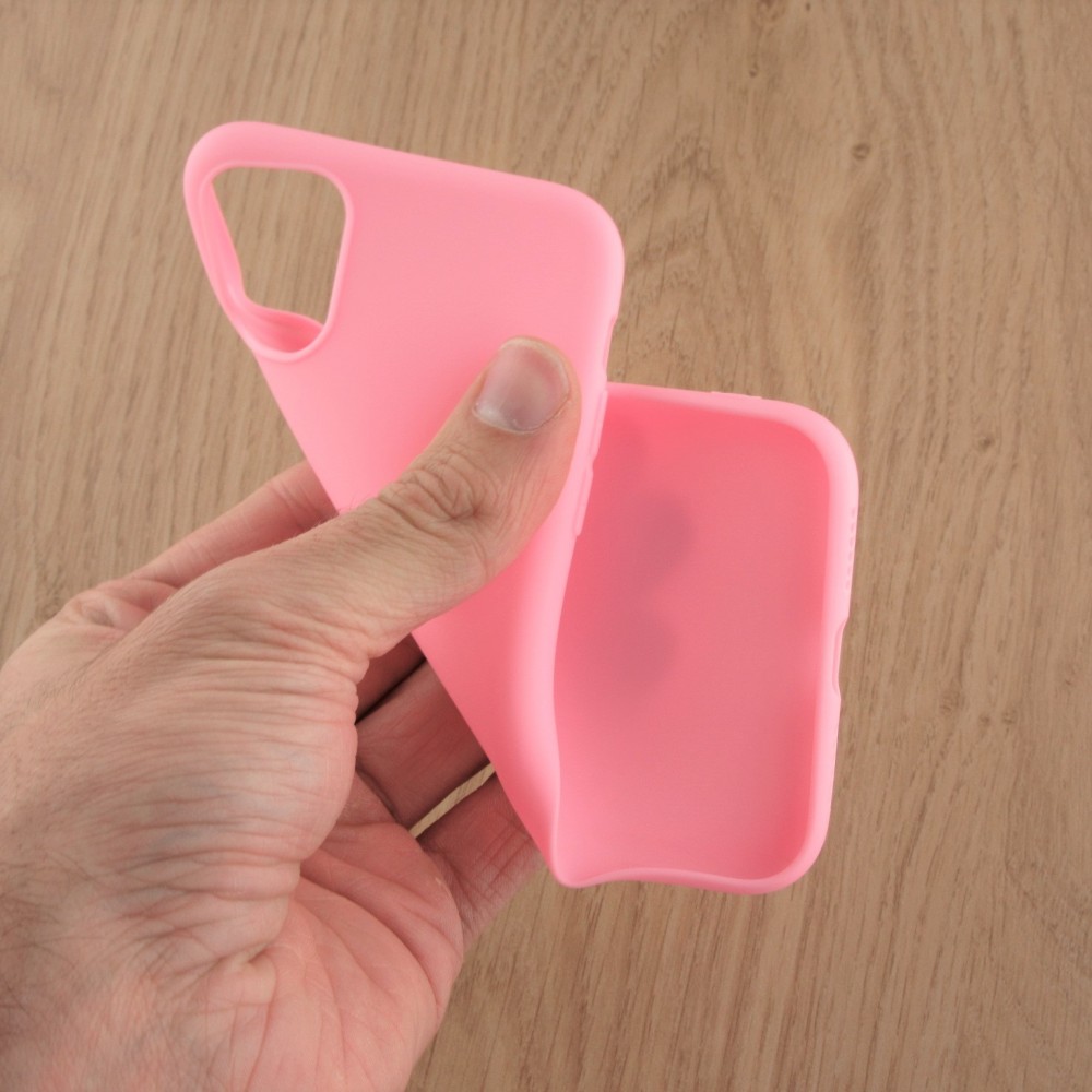 Hülle iPhone 11 - Silicone Mat - Dunkelrosa