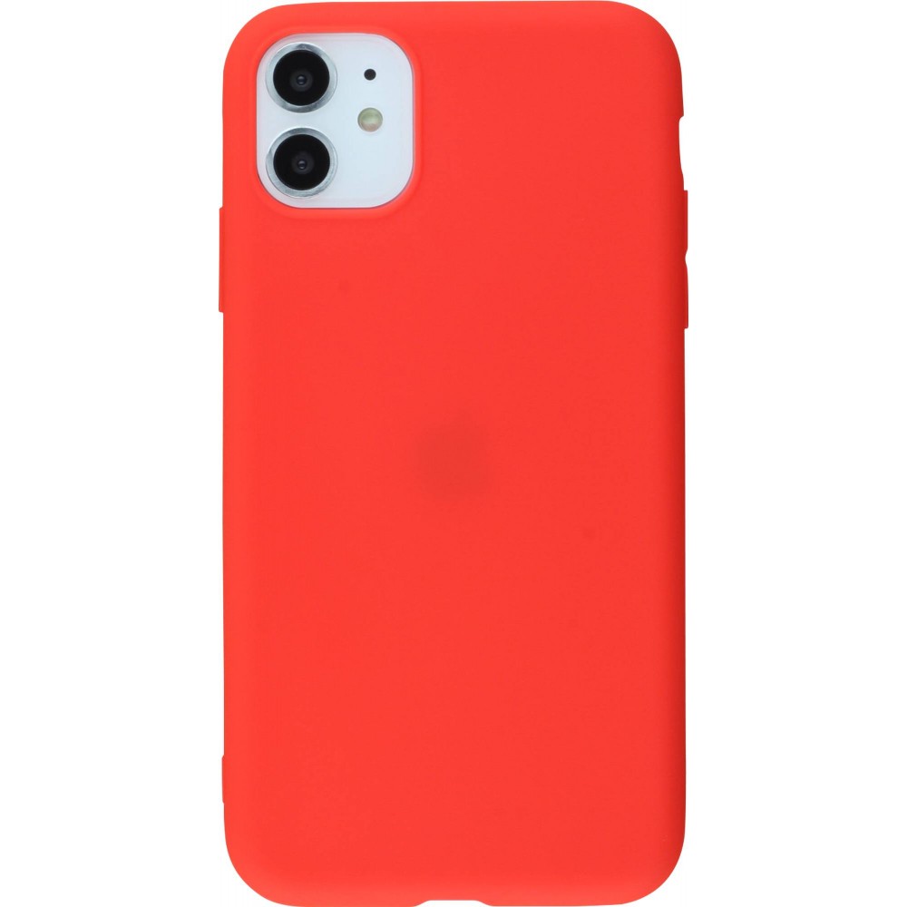 Coque iPhone 11 - Silicone Mat - Rouge