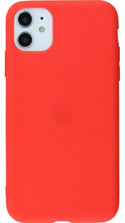 Hülle iPhone 11 - Silicone Mat - Rot