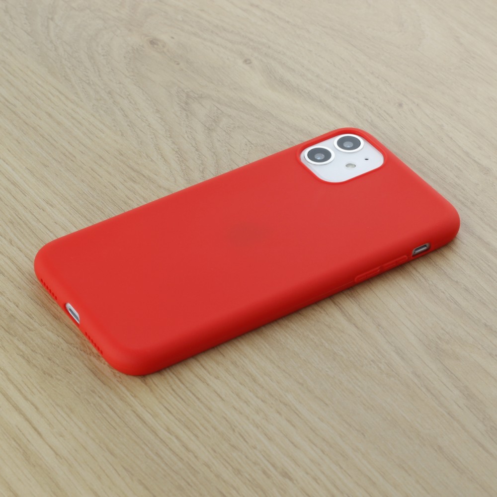 Coque iPhone 11 - Silicone Mat - Rouge