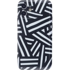 Coque iPhone 11 - Silicone Zebra Stripes