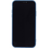 Coque iPhone 11 - Soft Touch avec anneau - Bleu