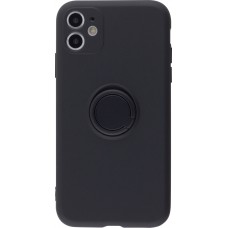 Coque iPhone 7 Plus / 8 Plus - Soft Touch avec anneau - Noir