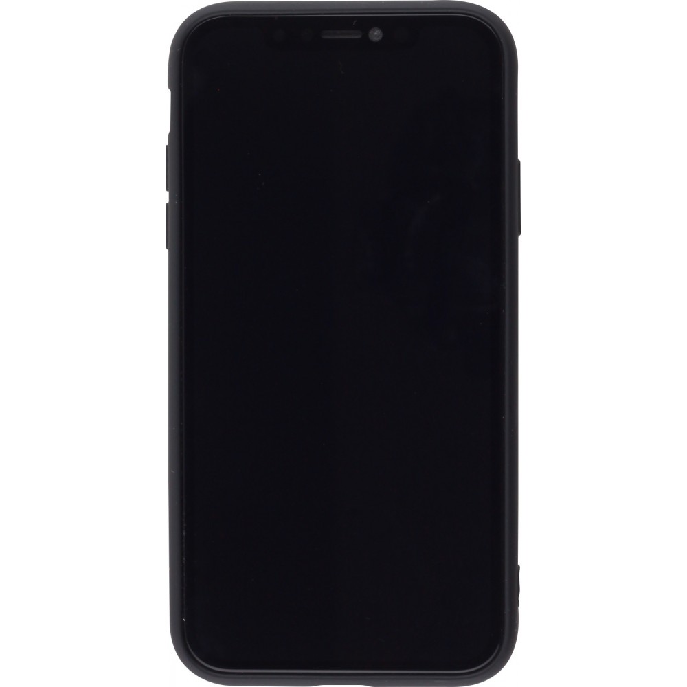 Coque iPhone 12 - Soft Touch avec anneau - Noir