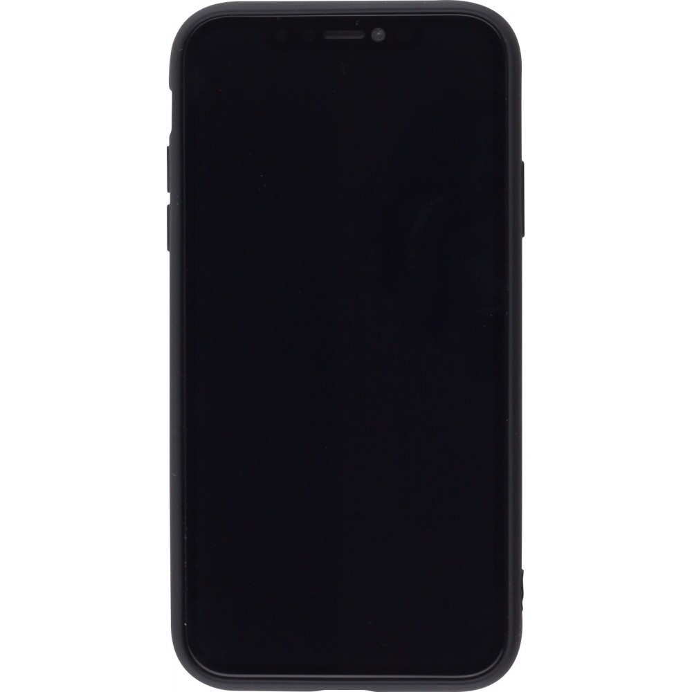 Hülle iPhone 7 Plus / 8 Plus - Soft Touch mit Ring - Schwarz