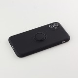 Hülle iPhone 7 Plus / 8 Plus - Soft Touch mit Ring - Schwarz