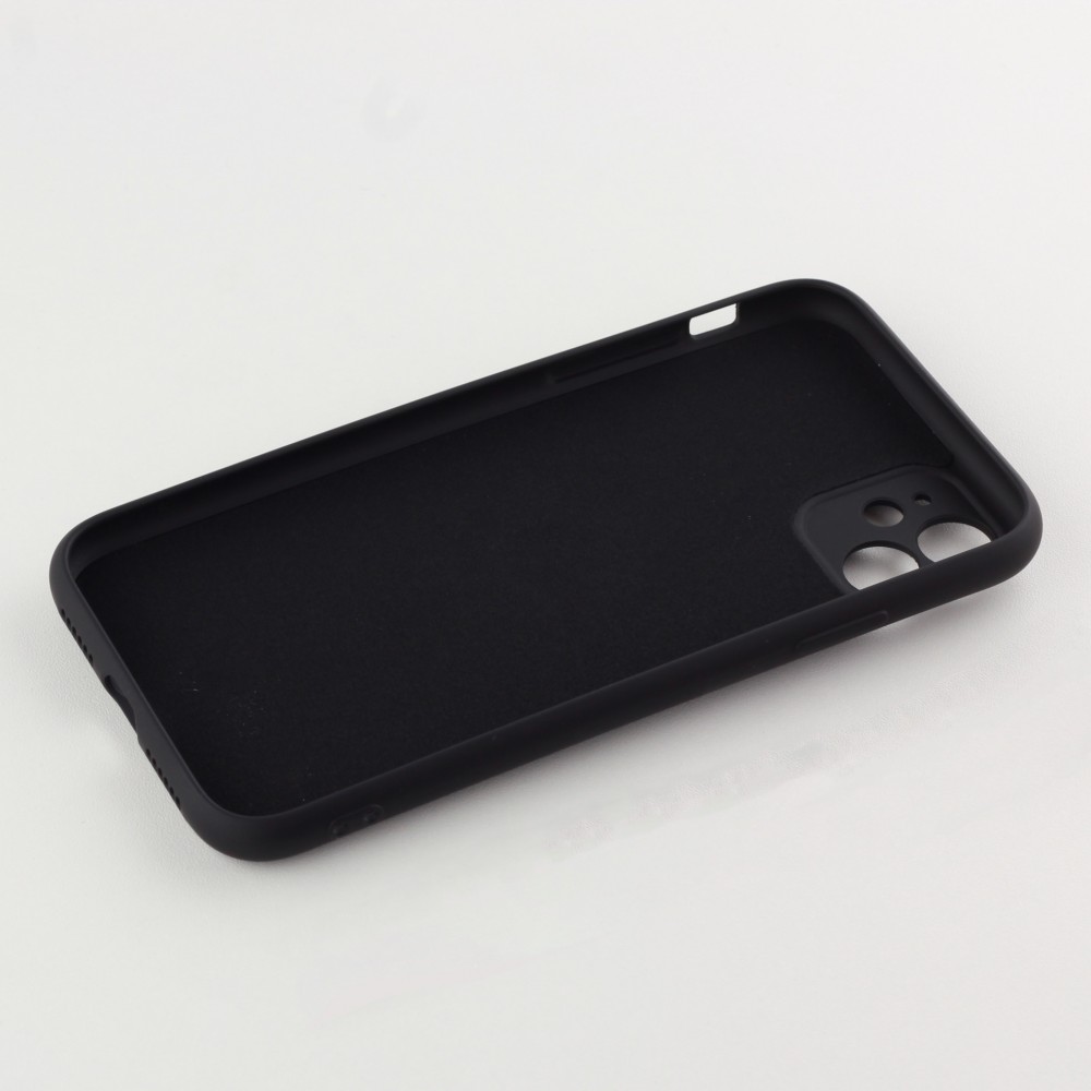 Coque iPhone 12 Pro Max - Soft Touch avec anneau - Noir