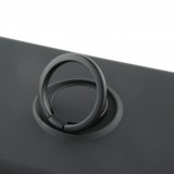 Hülle iPhone 11 - Soft Touch mit Ring - Schwarz