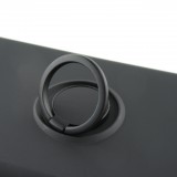 Hülle iPhone 7 Plus / 8 Plus - Soft Touch mit Ring - Schwarz