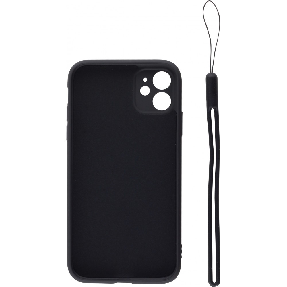 Coque iPhone 12 Pro Max - Soft Touch avec anneau - Noir