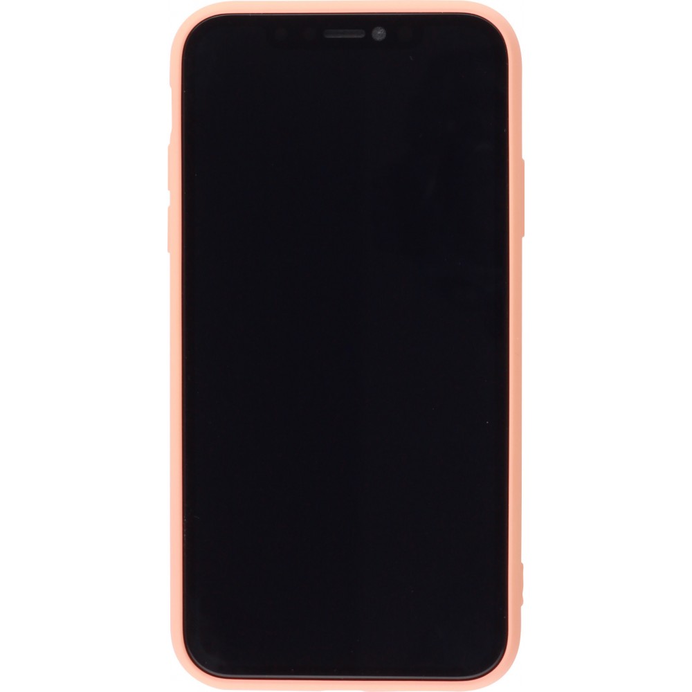 Coque iPhone 11 - Soft Touch avec anneau - Orange