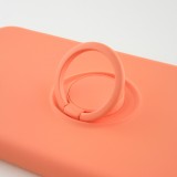 Coque iPhone 11 - Soft Touch avec anneau - Orange