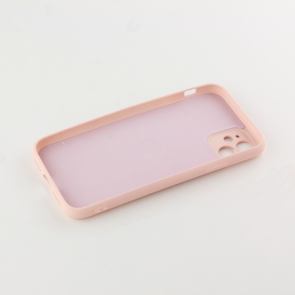 Coque iPhone X / Xs - Soft Touch avec anneau - Rose