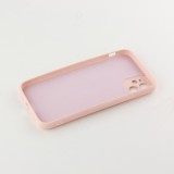 Coque iPhone 11 - Soft Touch avec anneau - Rose