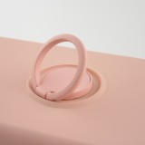 Coque iPhone X / Xs - Soft Touch avec anneau - Rose