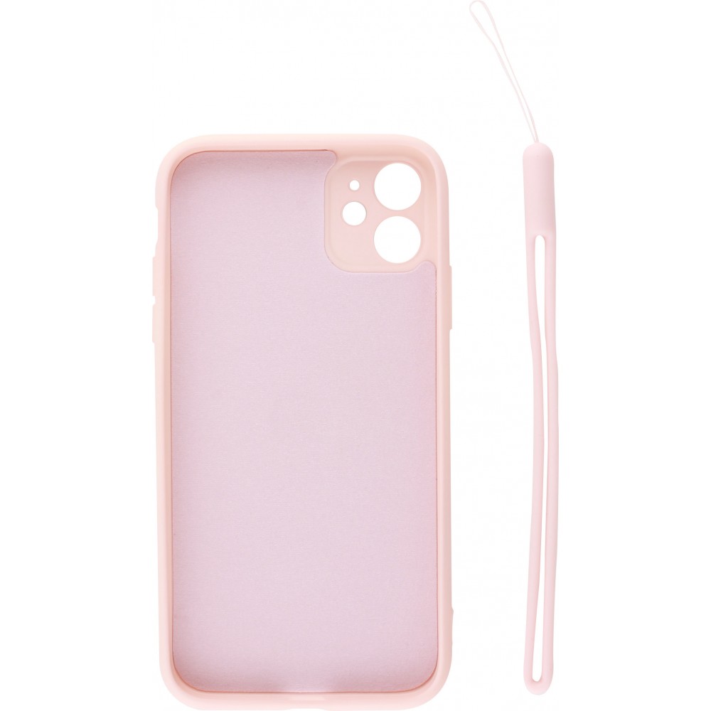 Coque iPhone X / Xs - Soft Touch avec anneau - Rose