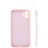 Coque iPhone X / Xs - Soft Touch avec anneau - Rose