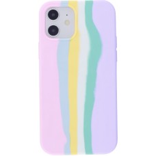 Coque iPhone 11 - Soft Touch multicolors rose - Violet