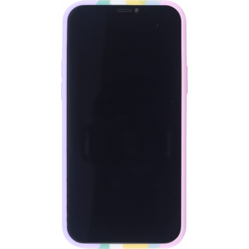 Hülle iPhone 11 - Soft Touch multicolors rosa - Violett